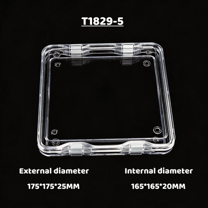 5pcs Clear PS Jewelry Display Box, Floating Gemstone Storage Case, Acrylic Packaging for Rings Earrings