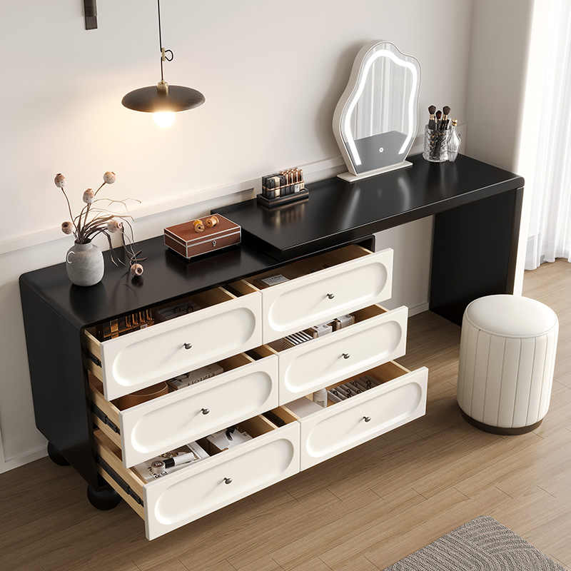 Xin Bai all solid wood dressing table bedroom modern simple makeup table bucket cabinet integrated storage cabinet paint