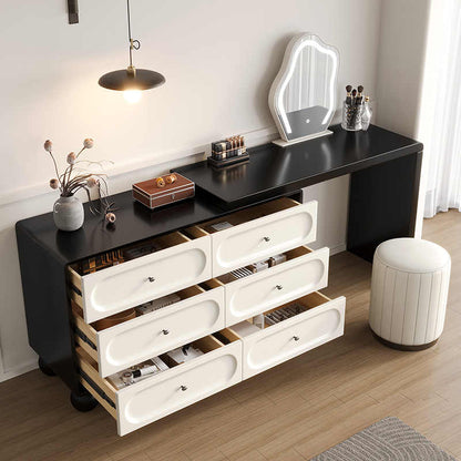 Xin Bai all solid wood dressing table bedroom modern simple makeup table bucket cabinet integrated storage cabinet paint