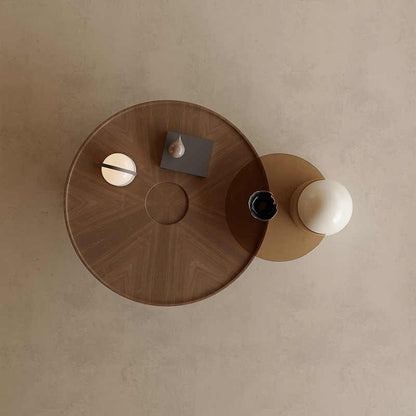 Italian minimalist round coffee table combination living room home high-end light luxury modern wabi-Sabi wind designer creative coffee table