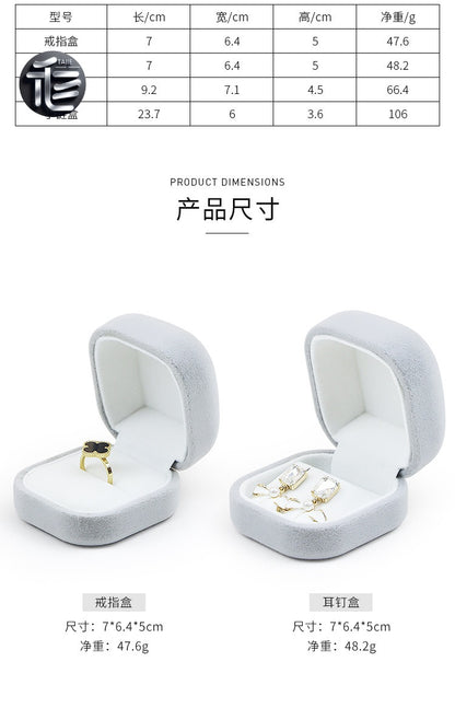 Engagement Ring Box Velvet – Wedding Ring Holder for Proposal, Luxury Heart-Shaped Jewelry Gift Box,Custom Jewelry Box for Small Business