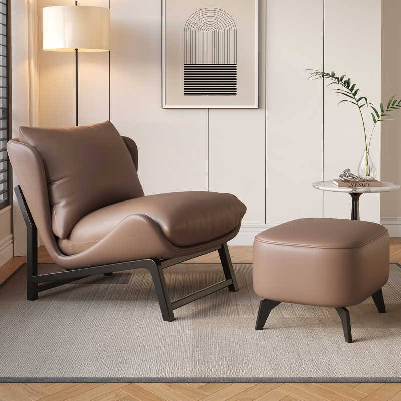 Nordic single sofa chair modern simple balcony lounge chair Italian minimalist living room Tiger chair designer lounge chair