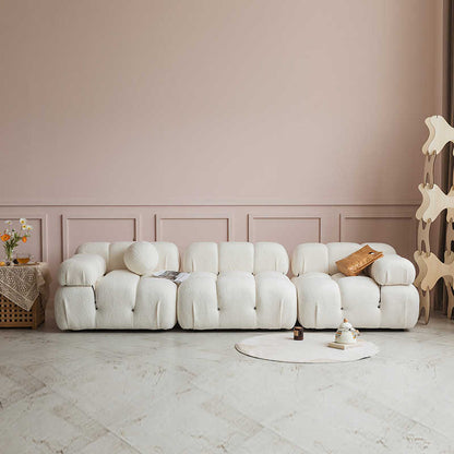 Cream wind lamb velvet French ins middle bean curd block block module movable splicing lazy fabric sofa
