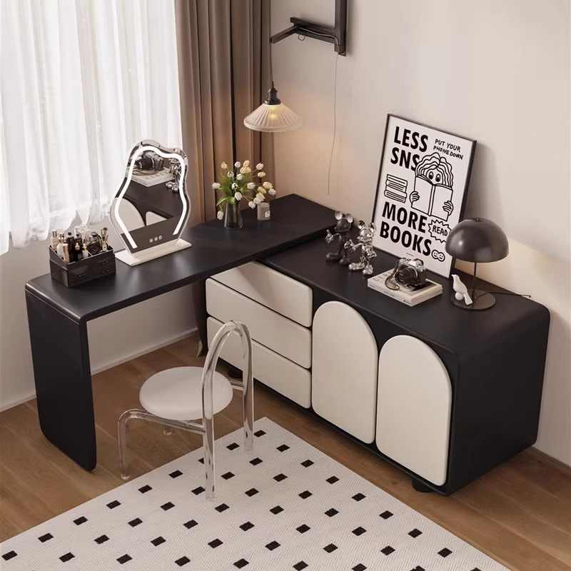 French black dresser bedroom black and white simple makeup table new makeup table designer bucket cabinet one retro
