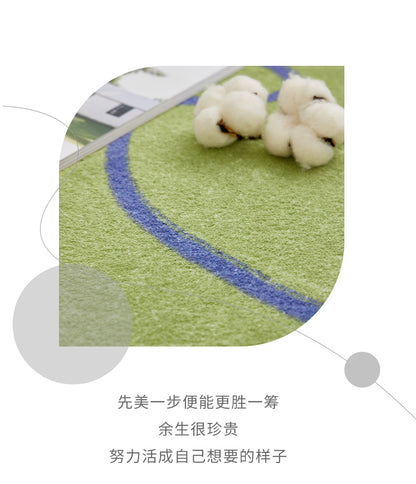 Cream wind special-shaped carpet living room light luxury luxury sofa home light green clouds irregular cushion bedroom