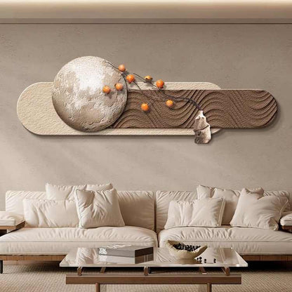 Sofa background wall hanging painting Persimmon Ruyi living room decorative painting advanced sense new Chinese atmosphere wall painting