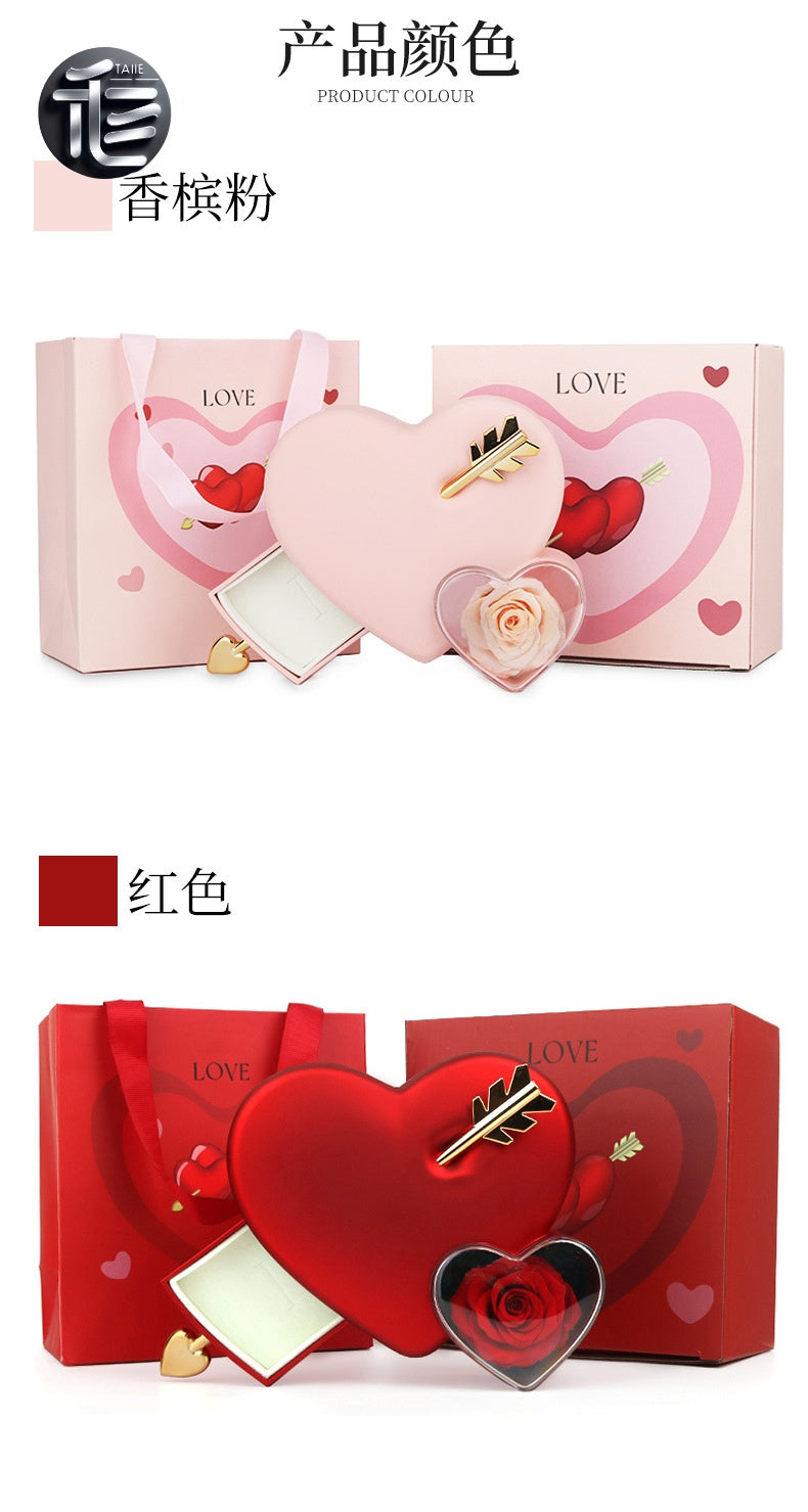 Heart Jewelry Box – Luxury Travel Organizer for Men & Women, RFID-Blocking Gift Case