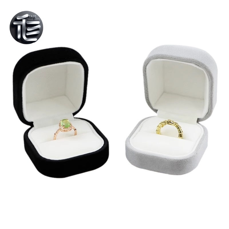 Engagement Ring Box Velvet – Wedding Ring Holder for Proposal, Luxury Heart-Shaped Jewelry Gift Box,Custom Jewelry Box for Small Business