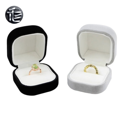 Engagement Ring Box Velvet – Wedding Ring Holder for Proposal, Luxury Heart-Shaped Jewelry Gift Box,Custom Jewelry Box for Small Business