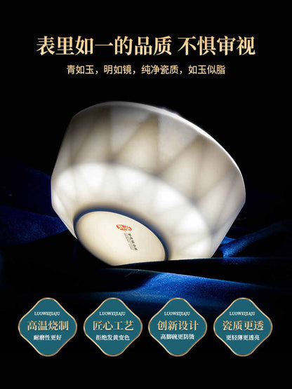 Underglaze color tableware Jingdezhen ceramic advanced sense light luxury bone China bowl dish dish set home