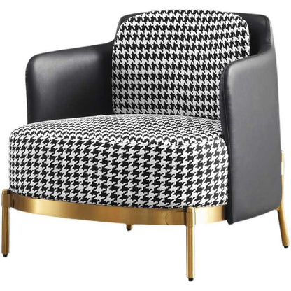 Simple modern small apartment living room light luxury thousand birds cloth sofa negotiation chair leisure lazy chair