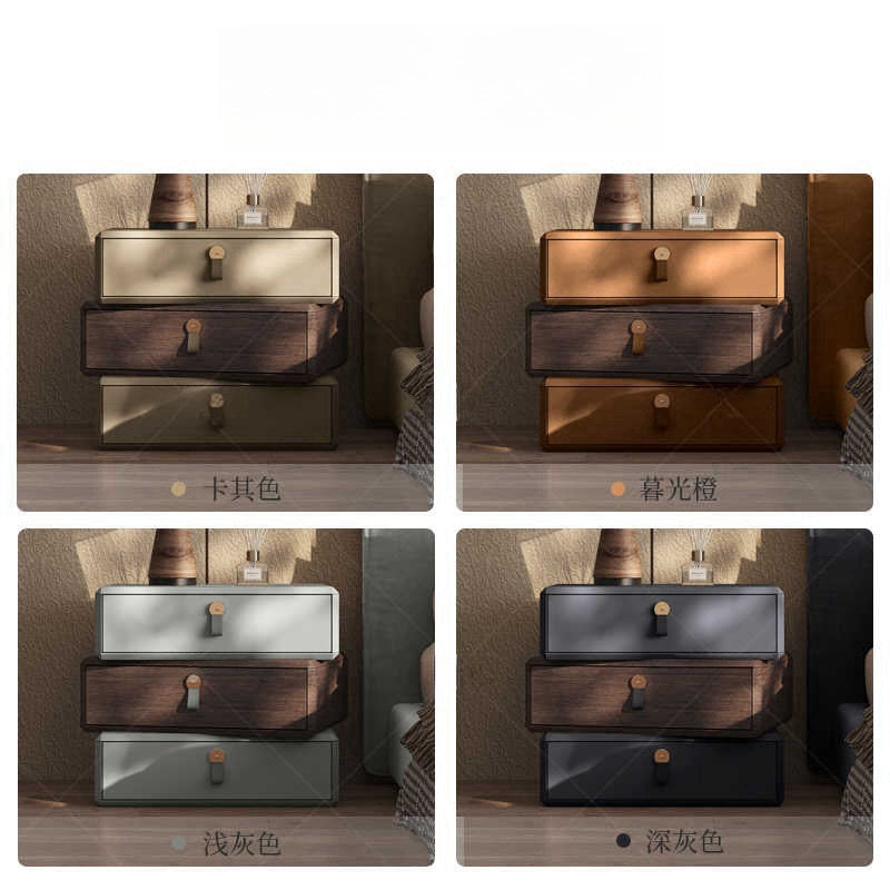 Chivas official flagship store can rotate the bedside table end designer light luxury modern simple bedroom bedside cabinets