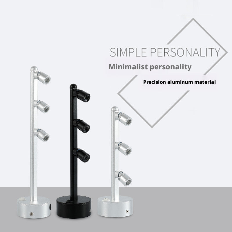 Multi-Angle Jewelry Desk Spotlight, Bamboo Base CREE Chip, Adjustable Craft Workbench Lighting