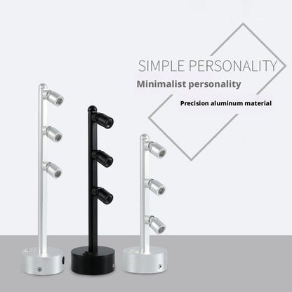 Multi-Angle Jewelry Desk Spotlight, Bamboo Base CREE Chip, Adjustable Craft Workbench Lighting