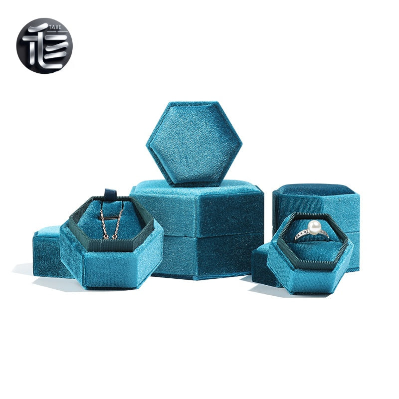 Custom Jewelry Box for Small Business,Velvet Jewelry Box – Premium Ring & Necklace Gift Box for Women, Elegant Wedding Engagement Present