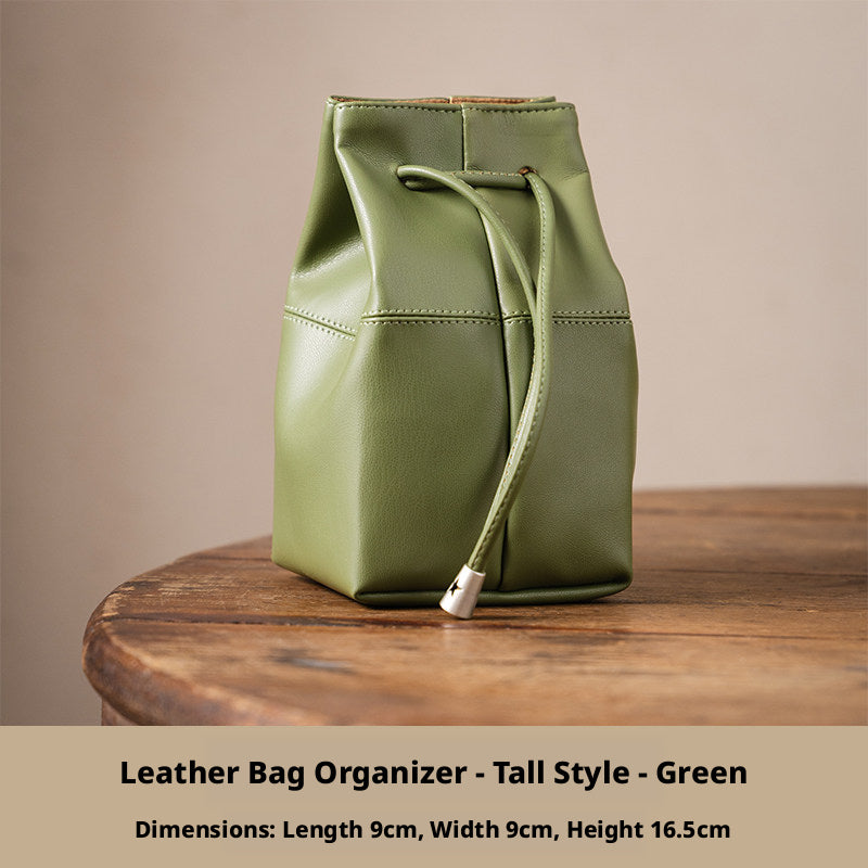 5pcs Oil-Waxed Leather Drawstring Pouch, Jewelry Travel Organizer, Star Hardware Bag