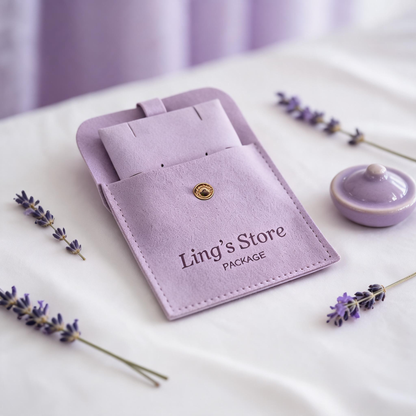 50PCS Luxury Suede Jewelry Gift Bags, Custom Logo Pouches, Personalized Velvet Packaging