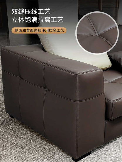 Italian minimalist leather sofa designer head layer cowhide living room modern simple BLAZER sofa