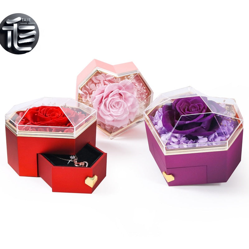 Engagement Ring Box Velvet – Wedding Ring Holder for Proposal, Luxury Heart-Shaped Jewelry Gift Box