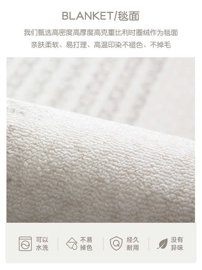 Grey carpet living room light luxury high-end high-end washable rub home sofa floor mat