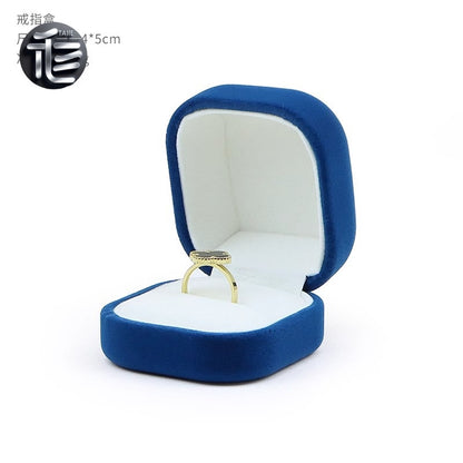 Engagement Ring Box Velvet – Wedding Ring Holder for Proposal, Luxury Heart-Shaped Jewelry Gift Box,Custom Jewelry Box for Small Business