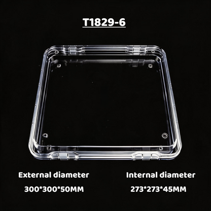 5pcs Clear PS Jewelry Display Box, Floating Gemstone Storage Case, Acrylic Packaging for Rings Earrings