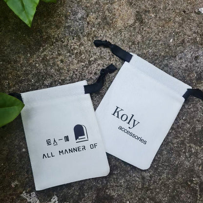 100PCS Custom Cotton Jewelry Pouches, Logo Drawstring Bags, Small Storage (Bulk Available)