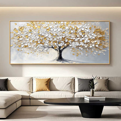 Rich tree living room decoration painting modern light luxury high sense sofa background wall hanging painting simple atmosphere wall painting