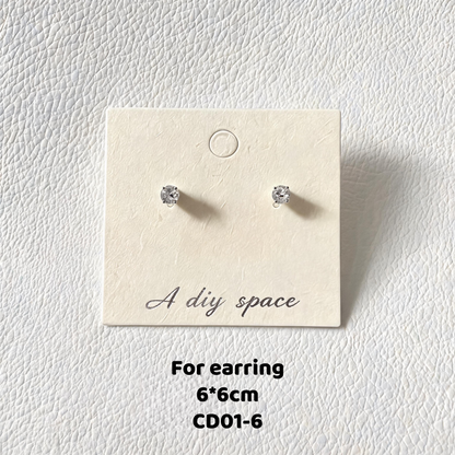 500pcs Eco Matte Jewelry Display Cards, Plant Fiber Paper, Custom Logo Packaging
