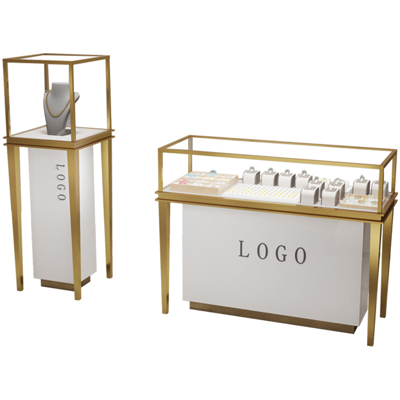Stainless steel:  Jewelry display case,Glass jewelry cabinet,Retail jewelry showcase,Countertop jewelry display