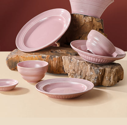 Ceramic dish set Household high appearance level Cream wind housewarming cutlery plate wedding gift