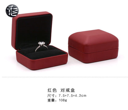 Engagement Ring Box Velvet – Wedding Ring Holder for Proposal, Luxury Heart-Shaped Jewelry Gift Box,Bulk Jewelry Boxes
