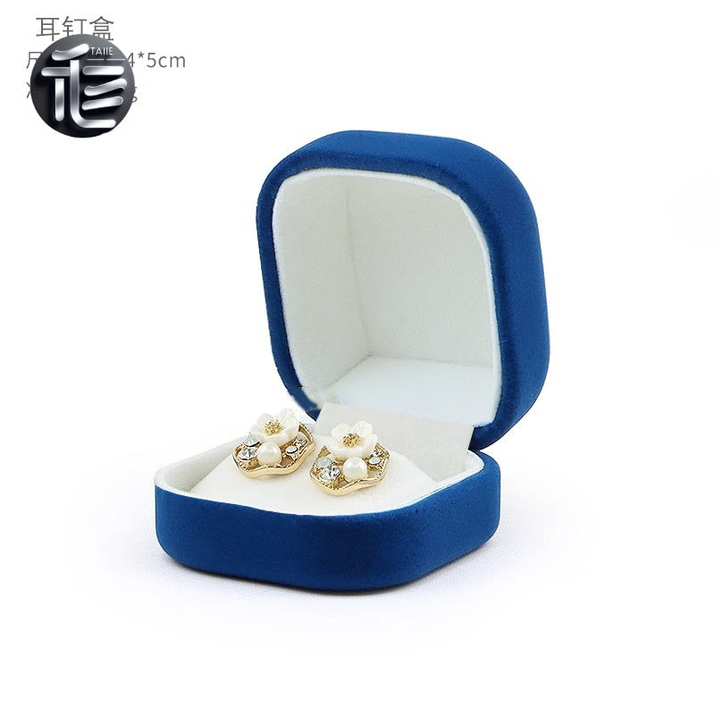 Engagement Ring Box Velvet – Wedding Ring Holder for Proposal, Luxury Heart-Shaped Jewelry Gift Box,Custom Jewelry Box for Small Business