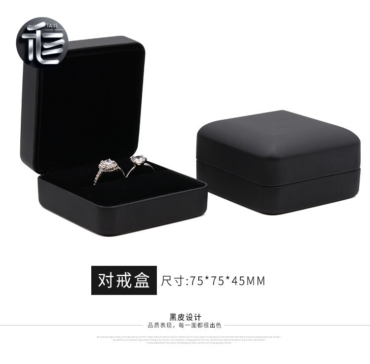 Engagement Ring Box Velvet – Wedding Ring Holder for Proposal, Luxury Heart-Shaped Jewelry Gift Box,Bulk Jewelry Boxes