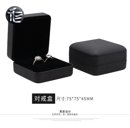 Engagement Ring Box Velvet – Wedding Ring Holder for Proposal, Luxury Heart-Shaped Jewelry Gift Box,Bulk Jewelry Boxes