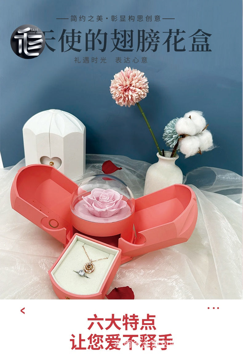 Ring Box for Proposal – Velvet Lined Wedding Ring Holder, Small Luxury Gift Box for Engagement,jewelry box