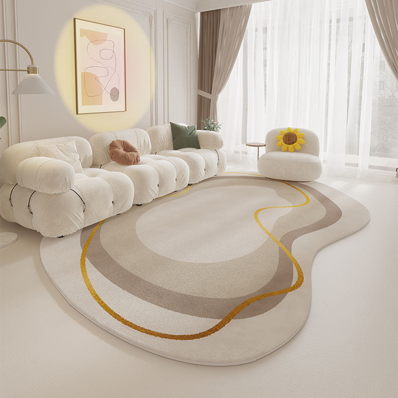 Cream wind special-shaped carpet living room light luxury luxury sofa home light green clouds irregular cushion bedroom