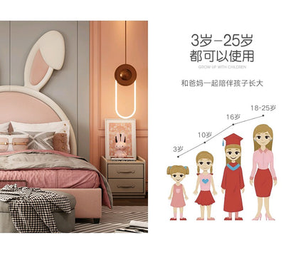 Modern simple creative modeling princess bed Tiktok style Nordic style girl bed rabbit ear bed ins net red bed