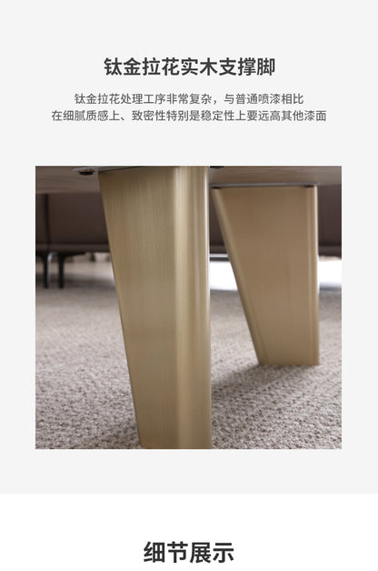 Italian minimalist solid wood coffee table Pandora marble creative home living room coffee table