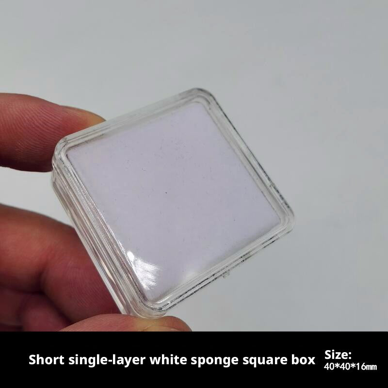 50PCS Small Plastic Gemstone Storage Box, Clear Cabochon Container for Rhinestones, Jewelry Making Organizer Case