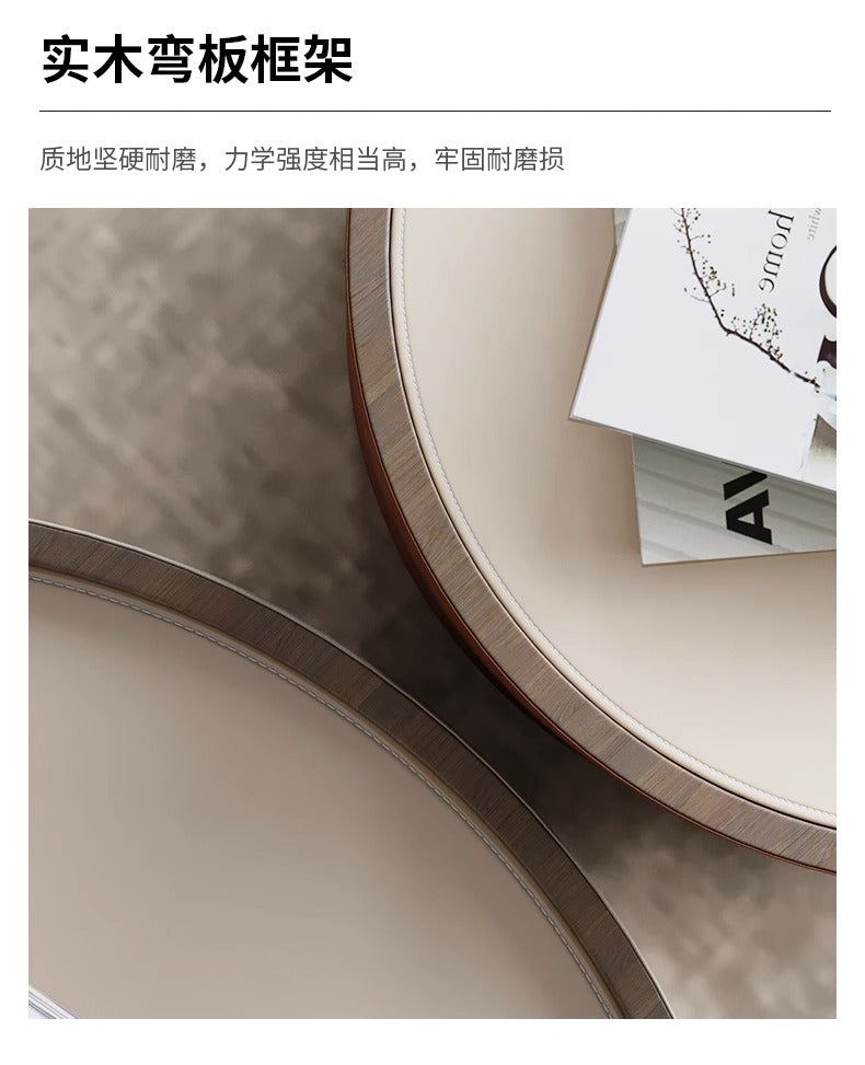 Lanka Italian rock plate size round coffee table combination of small living room home advanced sense simple tea table side table