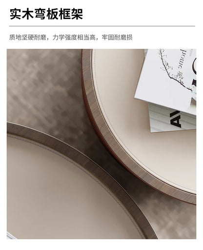 Lanka Italian rock plate size round coffee table combination of small living room home advanced sense simple tea table side table