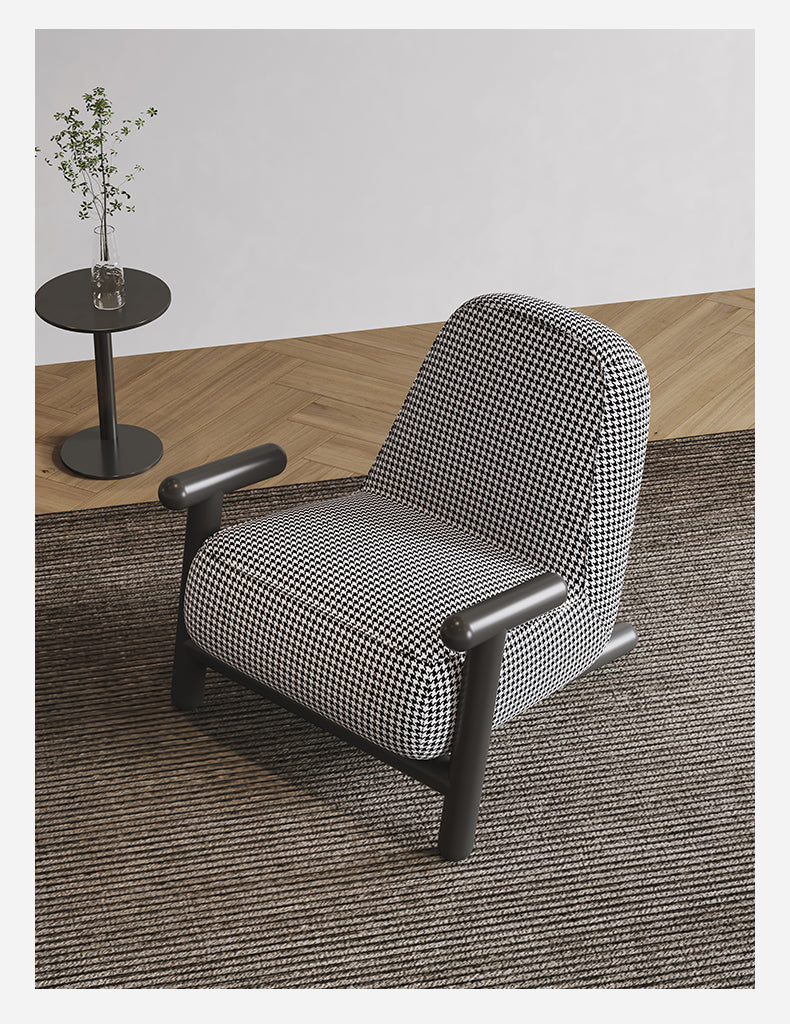 Italian net red creative simple single sofa chair light luxury minimalist living room thousand bird lattice leisure designer sofa chair