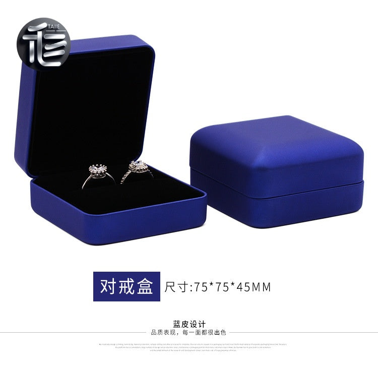 Engagement Ring Box Velvet – Wedding Ring Holder for Proposal, Luxury Heart-Shaped Jewelry Gift Box,Bulk Jewelry Boxes