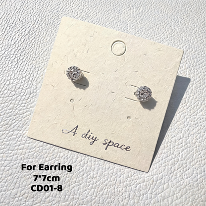 500pcs Eco Matte Jewelry Display Cards, Plant Fiber Paper, Custom Logo Packaging