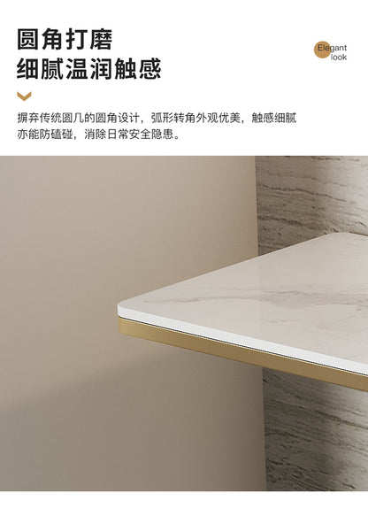 Creative rock slab entrance table Italian light luxury entrance cabinet entry corridor stainless steel modern simple entrance table