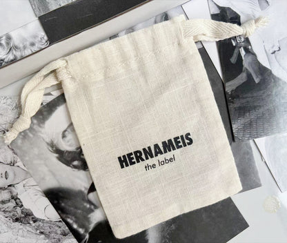 100PCS Custom Logo Cotton Jewelry Pouches, Personalized Drawstring Gift Bags
