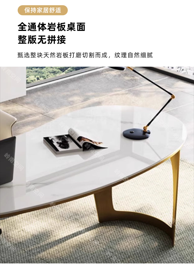 Light luxury desk Modern simple high sense unique design home work study calligraphy study rock board desk