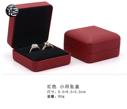 Engagement Ring Box Velvet – Wedding Ring Holder for Proposal, Luxury Heart-Shaped Jewelry Gift Box,Bulk Jewelry Boxes