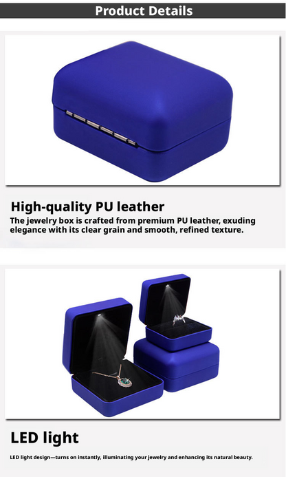 5pcs LED Jewelry Box with Bat Heart Ring for Gothic Proposal and Gift